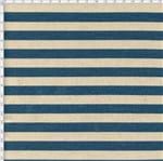 Tecido Blend de Linho para Patchwork - Coeurs Listrado Azul (0,50x1,40)