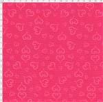 Tecido Estampado para Patchwork - Baltimore By Tais Favero - Coração Pink (0,50x1,40)