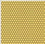 Tecido Estampado para Patchwork - Bee Buzz: Colmeia Mostarda (0,50x1,40)