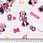 Tecido Estampado para Patchwork - Coleção Disney Minnie Fundo Rosa (0,50x1,50)