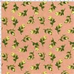 Tecido Estampado para Patchwork - Coleção Floral Paris Mini Botões Rosa Antigo (0,50x1,40)