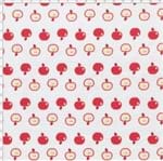 Tecido Estampado para Patchwork - Coleção Frutas Apple Cor 01 Branco (0,50x1,40)