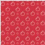Tecido Estampado para Patchwork - Coleção Frutas Red Apple Cor 01 Vermelho (0,50x1,40)