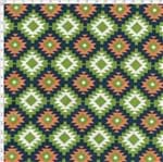 Tecido Estampado para Patchwork - Coleção Lhamas Tribal Verde (0,50x1,40)