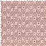 Tecido Estampado para Patchwork - Coleção Manequim Coração em Listras Rosê (0,50x1,40)