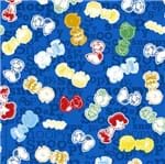 Tecido Estampado para Patchwork - Coleção Snoopy Turma Fundo Azul (0,50x1,40)