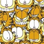 Tecido Estampado para Patchwork - Garfield Cabeças (0,50x1,40)