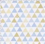 Tecido Estampado para Patchwork - Geo Sky: Triângulos Azul Claro (0,50x1,40)