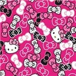 Tecido Estampado para Patchwork - Hello Kitty Lances Fundo Pink (0,50x1,40)