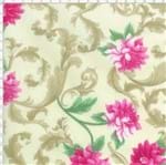 Tecido Estampado para Patchwork - Mirella Floral Barroco Bege 03 (0,50x1,40)