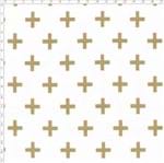 Tecido Estampado para Patchwork - Monochrome Cross Bege (0,50x1,40)