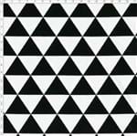 Tecido Estampado para Patchwork - Monochrome Triangulos Preto (0,50x1,40)