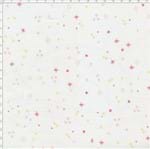 Tecido Estampado para Patchwork - Mundo dos Sonhos Estrelas e Brilho Rosa (0,50x1,40)