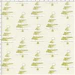 Tecido Estampado para Patchwork - Natal Árvores Creme (0,50x1,40)