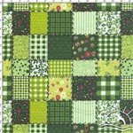 Tecido Estampado para Patchwork - Patch Floral Verde (0,50x1,40)