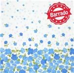 Tecido Estampado para Patchwork - Roses By Mirella Nakata: Barrado de Rosas Azul (0,50x1,40)