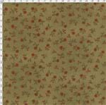 Tecido Estampado para Patchwork - Sunbonnet Floral Vinho Fundo Verde (0,50x1,40)