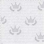 Tecido Estampado para Patchwork - Vanessa Guimarães Majestade Rei Arthur Cinza Prateado Cor 01 (0,50x1,40)
