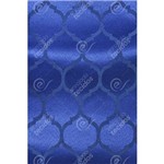 Tecido Jacquard Azul Royal Geométrico Tradicional - 2,80m de Largura