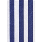 Tecido Jacquard Estampado Listrado Azul Marinho e Branco - 1,40m de Largura