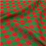 Tecido Juta Estilotex - Xadrez Menor Verde com Vermelho (0,50x1,40)