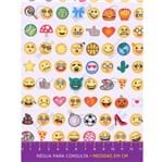 Tecido Tricoline Estampado Emoji - 1,50m de Largura