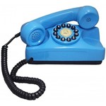 Telefone Antigo Tijolinho Azul - Funciona