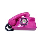 Telefone Antigo Tijolinho Rosa Pink - Funciona e Decora