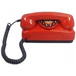 Telefone Antigo Tijolinho Vermelho - Funciona