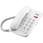Telefone com Fio Tcf 2000 B - Chave de Bloqueio - Indicação Luminosa de Chamada - Cor Branco