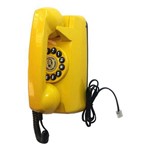 Telefone e Interfone Retrô de Parede Amarelo - Funciona é Novo e Decora