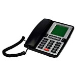 Telefone Fixo com Fio Quanta Qttel1004 com Identificador de Chamadas - Preto