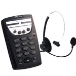 Telefone Headset para Telemarketing Maxtel MT-108 Preto