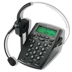 Telefone Mesa Telemarketing Headset HT500 Telefone Call Center Headphone Ident. Chamadas