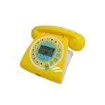 Telefone Retrô Vintage com Identificador Cor Amarelo TM 8227