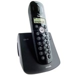 Telefone S/ Fio DECT 6.0 C/ Identificador de Chamadas, Gerenciador de Chamadas em Espera e em Conferência e Design Ergonômico - CD1401B57 Preto - Philips