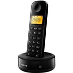 Telefone Sem Fio com Id D1301b/Br Preto Philips
