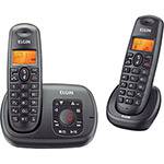 Telefone Sem Fio com Ramal Elgin Preto TSF 702SE com Secretária Eletrônica e Identificador de Chamada