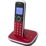 Telefone Sem Fio Motorola Gate 4800BT Digital com Identificador de Chamadas Bluetooth Vermelho