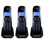 Telefone Sem Fio Motorola M750 1 Base + 2 Ramais Preto