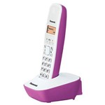 Telefone Sem Fio Panasonic KX-TG1611 com Identificador de Chamadas - Roxo/Branco