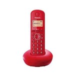 Telefone Sem Fio Panasonic Kx-Tgb210 com Identificador de Chamadas - Vermelho