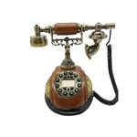 Telefone Vintage de Mesa com Fio Retro