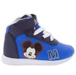 Tênis Infantil Disney Cano Médio Mickey Mouse Azul