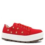 Tênis Zariff Shoes Flatform Nobuck Estrelas Vermelho