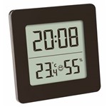Termo-Higrômetro Alemão com Relógio Preto Incoterm