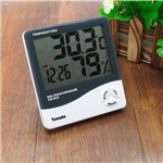 Termômetro Digital e Higrômetro Medir Umidade do Ar Relógio Digital e Alarme
