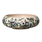 Tigela Cerâmica Ikebana Decalque Flores - Royal Rússia 30cm