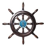 Timão de Barco Decorativo em Resina 50cm Náutica
