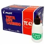 Tinta para Carimbo Pilot TC42 Preta 12 Unidades 11283